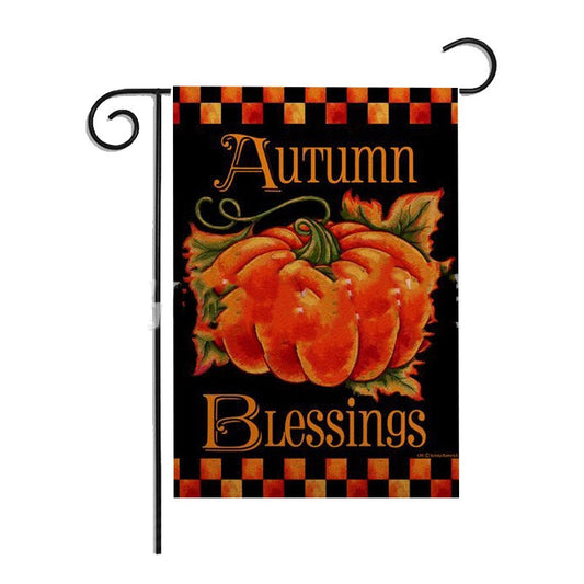 Halloween pumpkin garden flag