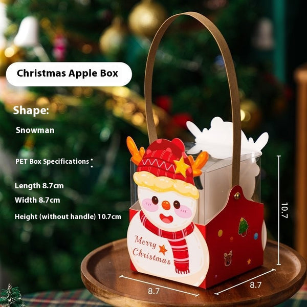 10 snowman apple boxes
