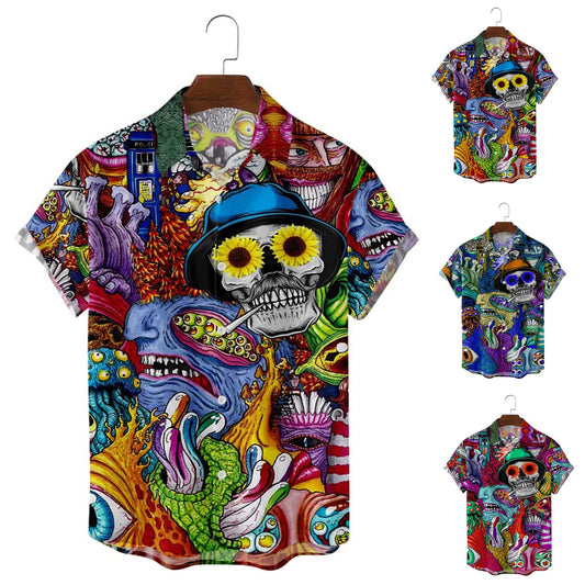 Halloween Men's Printed Shirt – New Festive Style