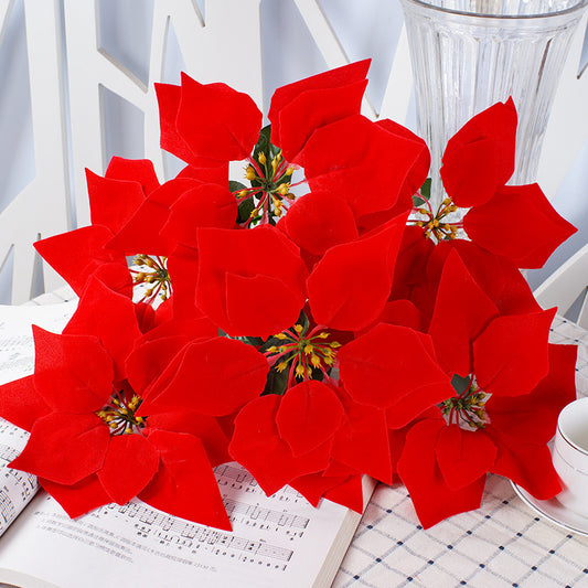 artificial poinsettia flowers