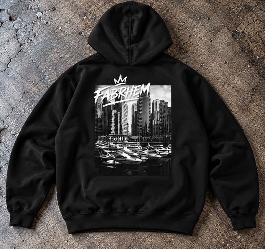 Hoodie noir Fabrhem unisex