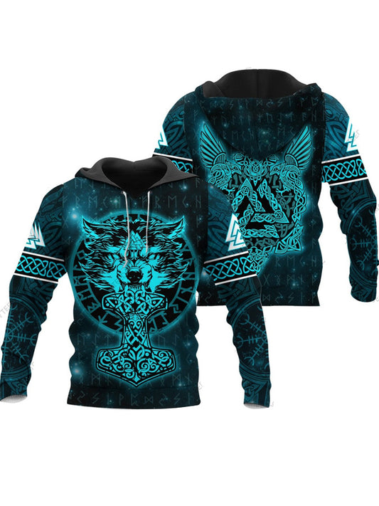 Men's 3D Printed Hoodie – Stylish Digital Print Pullover