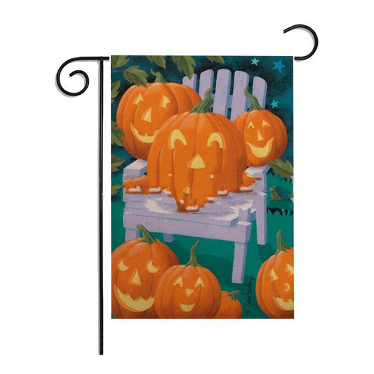 Halloween pumpkin garden flag