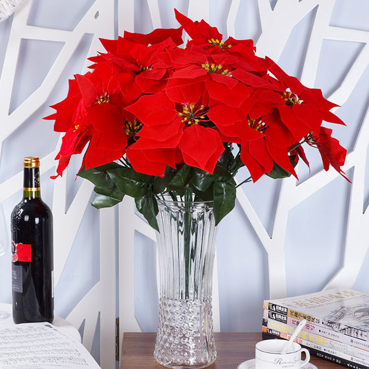 artificial poinsettia flowers