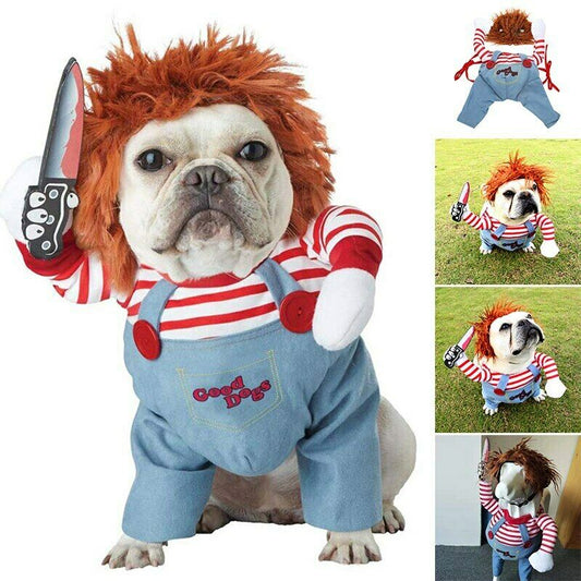 Halloween Dog Costume – Adjustable Scary Cosplay Outfit